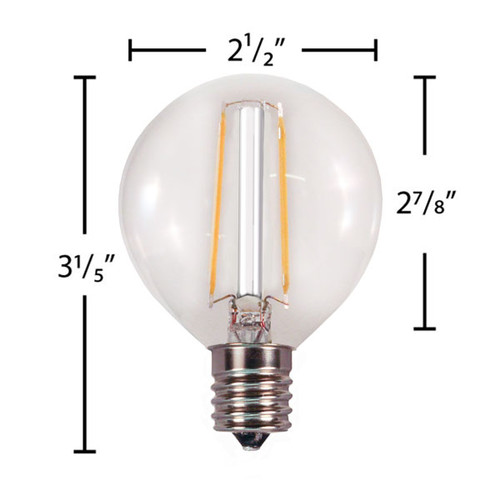 G16 E17 Base Filament Bulb Glass G16 E17 Base Filament Bulb Glass