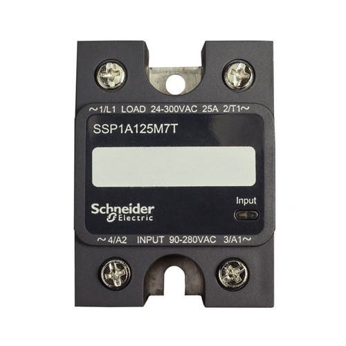 120v Panel mount Relay 3000w 25amp - Face View