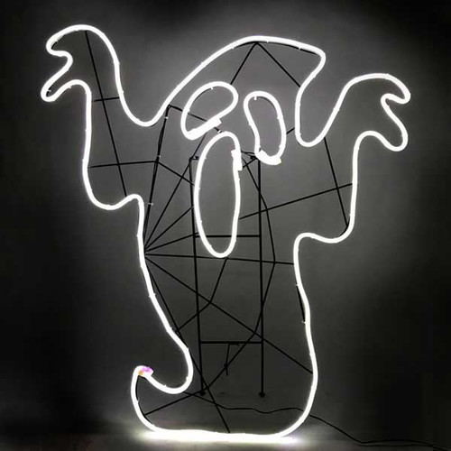 Neon Scary Ghost with Stand