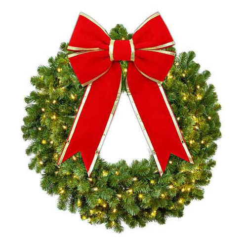 48" Wreath with LED Bulbs shown with Optional Bow 48" Wreath with LED Bulbs shown with Optional Bow