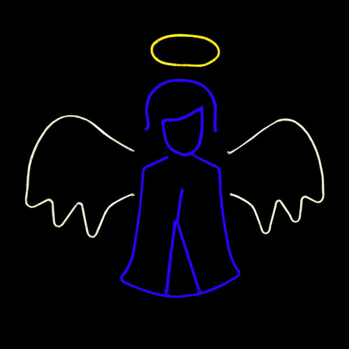 Angel With Halo / Neon Rope Light