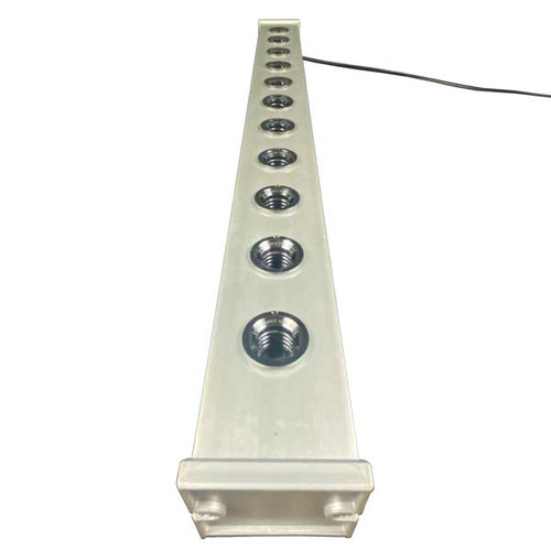 Step into a world of contemporary sophistication with this stunning Aluminum C9 Bulb Display featuring 11 sockets. The sleek aluminum frame exudes a refined charm, seamlessly blending functionality with style. The display is meticulously designed, showcasing 11 evenly spaced sockets, each awaiting the warm glow of a C9 bulb. Step into a world of contemporary sophistication with this stunning Aluminum C9 Bulb Display featuring 11 sockets. The sleek aluminum frame exudes a refined charm, seamlessly blending functionality with style. The display is meticulously designed, showcasing 11 evenly spaced sockets, each awaiting the warm glow of a C9 bulb.