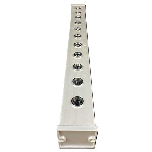 Step into a world of contemporary sophistication with this stunning Aluminum C7 Bulb Display featuring 11 sockets. The sleek aluminum frame exudes a refined charm, seamlessly blending functionality with style. The display is meticulously designed, showcasing 11 evenly spaced sockets, each awaiting the warm glow of a C7 bulb. Step into a world of contemporary sophistication with this stunning Aluminum C7 Bulb Display featuring 11 sockets. The sleek aluminum frame exudes a refined charm, seamlessly blending functionality with style. The display is meticulously designed, showcasing 11 evenly spaced sockets, each awaiting the warm glow of a C7 bulb.