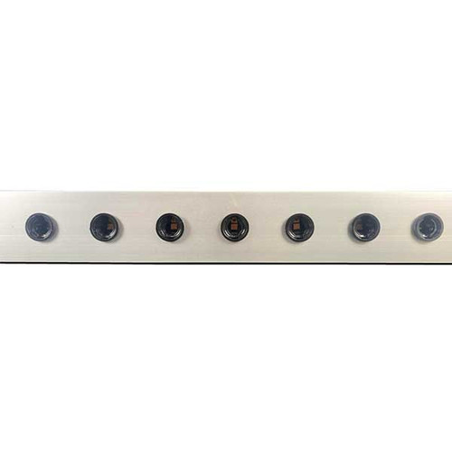 Step into a world of contemporary sophistication with this stunning Aluminum C7 Bulb Display featuring 11 sockets. The sleek aluminum frame exudes a refined charm, seamlessly blending functionality with style. The display is meticulously designed, showcasing 11 evenly spaced sockets, each awaiting the warm glow of a C7 bulb. Step into a world of contemporary sophistication with this stunning Aluminum C7 Bulb Display featuring 11 sockets. The sleek aluminum frame exudes a refined charm, seamlessly blending functionality with style. The display is meticulously designed, showcasing 11 evenly spaced sockets, each awaiting the warm glow of a C7 bulb.