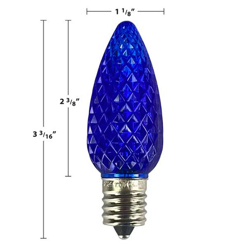 100C9USMD: C9 E17 Faceted LED Bulbs  25pc/Bag