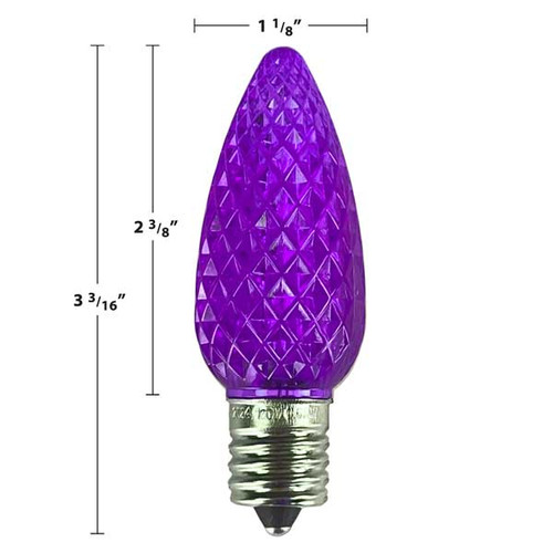 100C9USMD: C9 E17 Faceted LED Bulbs  25pc/Bag