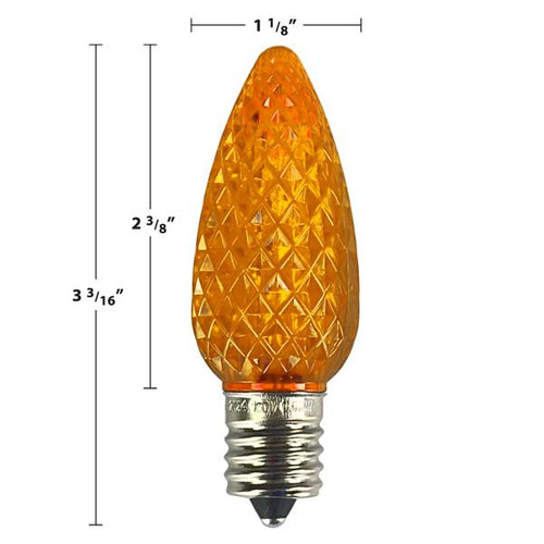 100C9USMD: C9 E17 Faceted LED Bulbs  25pc/Bag