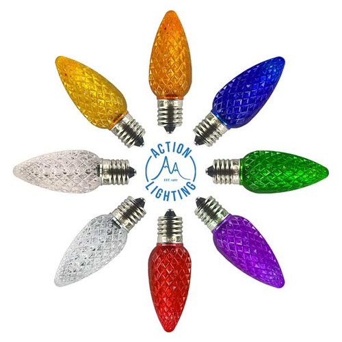 100C9USMD: C9 E17 Faceted LED Bulbs  25pc/Bag