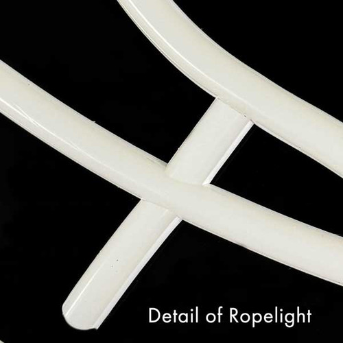 Close-up detail of flexible neon rope light showing its smooth, uniform surface and bendable design. The image highlights the product's seamless construction and high-quality silicone jacket, ideal for creating sleek, custom lighting shapes with consistent glow and durability. Close-up detail of flexible neon rope light showing its smooth, uniform surface and bendable design. The image highlights the product's seamless construction and high-quality silicone jacket, ideal for creating sleek, custom lighting shapes with consistent glow and durability.