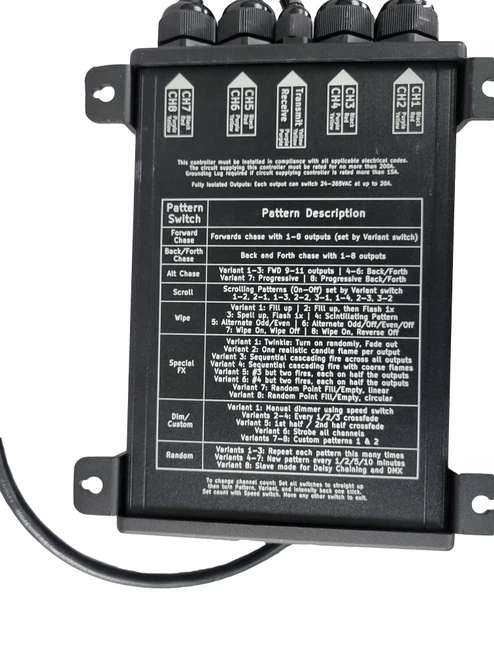 The instructions and wiring diagram are printed on the bottom of the controller case to make installation a breeze.