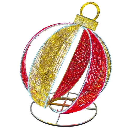 Striped Christmas Ornament LED Display 7'4" Tall