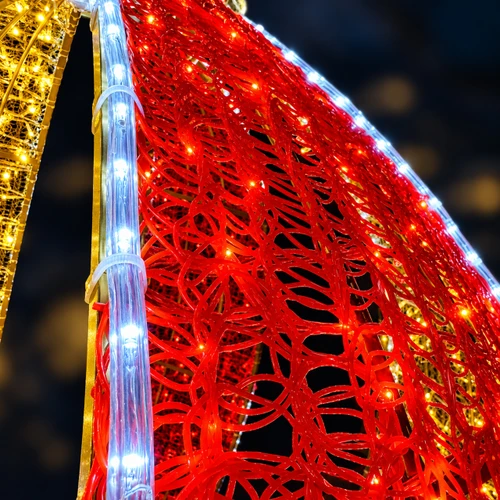 Striped Christmas Ornament LED Display 7'4" Tall