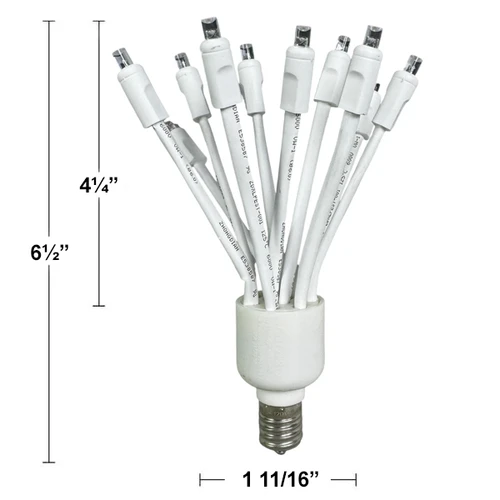 C9 E17 Warm White Glitzer LED Bulb