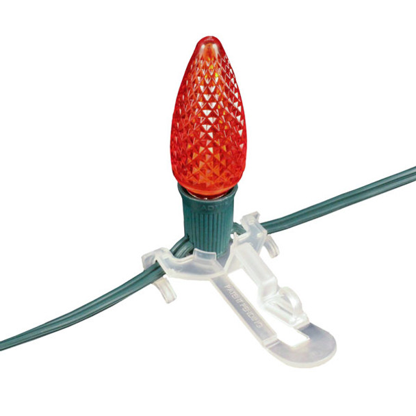 C7/C9 Deluxe Christmas String Light Mounting Clips For Gutters & Shingles 100pc/Bag