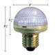 E-27 BASE SUPER BRITE WHITE LED's HALF DOME BULB - White