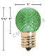 The picture showcases vibrant LED G30 Faceted Midway Brand E17 Base Christmas Bulbs in a stunning green color. These bulbs feature a faceted design, creating a captivating play of light and adding a touch of sophistication to your holiday decorations.

The bulbs have a G30 size, providing a visually pleasing scale that works well in various displays. The E17 base allows for easy installation and compatibility with different lighting fixtures and strings.

With their LED technology, these bulbs offer energy efficiency and long-lasting performance. They emit a vivid green glow that instantly brightens up the holiday scene. The faceted surface of the bulbs enhances the light reflection, creating a dazzling and mesmerizing effect.

The picture may showcase multiple bulbs arranged together, creating a festive and enchanting display. These bulbs can be used indoors or outdoors, depending on their specifications. Whether hung on a Christmas tree, strung along garlands, or incorporated into other decorative arrangements, the green LED G30 Faceted Midway Brand E17 Base Christmas Bulbs bring a vibrant and joyful atmosphere to your holiday celebrations.