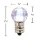 LED Smooth Globe G20 White with Dimensions