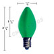 C7 7watt Ceramic Green bulbs