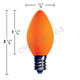 C7 7watt Ceramic Orange light bulbs