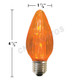 F15 E27 LED Decorator Medium Base Bulbs Amber