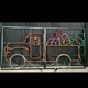 8'x 4' LED Truck With Presents Silhouette Motif Yard Display Un Lighted