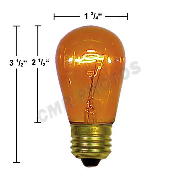 T50, S14 Transparent MIDWAY Brand Sign Bulbs (203B11S14 TRANS