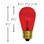 11S14 Sign Bulb Transparent Red