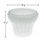 White TE40 E14 cabochon fixture base with a fluted body and locking tabs around the rim for secure attachment to compatible light covers. The fixture base measures 2 3/8 inches in diameter and 1 3/4 inches in height, designed for carnival and amusement  lighting applications.