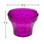 Fuchsia TE40 E14 cabochon fixture base with a fluted body and locking tabs around the rim for secure attachment to compatible light covers. The fixture base measures 2 3/8 inches in diameter and 1 3/4 inches in height, designed for carnival and amusement  lighting applications.