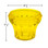 Yellow TE40 E14 cabochon fixture base with a fluted body and locking tabs around the rim for secure attachment to compatible light covers. The fixture base measures 2 3/8 inches in diameter and 1 3/4 inches in height, designed for carnival and amusement  lighting applications.
