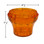 Orange TE40 E14 cabochon fixture base with a fluted body and locking tabs around the rim for secure attachment to compatible light covers. The fixture base measures 2 3/8 inches in diameter and 1 3/4 inches in height, designed for carnival and amusement  lighting applications.