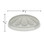 White Fun Light cabochon lens with a decorative, petal-like design molded into its domed surface. It measures approximately 2 3/8 inches in diameter and 13/16 inch in height, as indicated by the labeled dimensions.