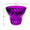 purple TL47 cabochon base with spiral ridge design, commonly used in carnival and amusement lighting applications. The base measures 2 7/16 inches in diameter and 2 inches in height, providing a stylish and colorful cover for light bulbs.
