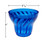 blue TL47 cabochon base with spiral ridge design, commonly used in carnival and amusement lighting applications. The base measures 2 7/16 inches in diameter and 2 inches in height, providing a stylish and colorful cover for light bulbs.