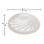 White TL47 swirl-patterned cabochon fixture cap with detailed dimensions. The cap measures 2 7/16 inches in diameter and 13/16 inches in height, featuring a textured spiral design for carnival and amusement lighting applications.