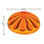 Orange U90 E14 Cabochon Fixture Cap with a fluted, dome-like shape and a glossy reflective surface. The dimensions are clearly labeled, indicating a diameter of 2 3/8 inches and a height of 13/16 inch, highlighting its size for carnival and amusement lighting applications.
