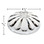 Clear U90 E14 Cabochon Fixture Cap with a fluted, dome-like shape and a glossy reflective surface. The dimensions are clearly labeled, indicating a diameter of 2 3/8 inches and a height of 13/16 inch, highlighting its size for carnival and amusement lighting applications.