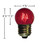 7.5 watt S11 Medium Base Transparent Red