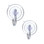 Two transparent suction cup hooks designed for mounting lightweight items on smooth surfaces such as glass, tiles, or mirrors. Each hook is attached to a circular suction cup and features a metal or plastic hook for hanging decorations, lights, or small household items.
