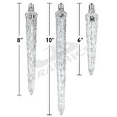 C7 LED FALLING ICICLE BULBS - PACK OF 3 (1 of each size) - 100C7LEDFICE