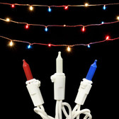 The picture showcases a captivating 50 Light Incandescent Red White & Blue Mini Light Set, designed to bring a vibrant patriotic touch to your celebrations. This light set features 50 mini lights in red, white, and blue, creating a dazzling display of colors.

The picture may depict the lights beautifully arranged, whether it's adorning a tree, lining a pathway, or decorating a patio. The incandescent bulbs emit a warm and inviting glow, adding a festive ambiance to any indoor or outdoor setting.

The red, white, and blue colors symbolize the patriotic spirit, making this light set perfect for occasions like Independence Day, Memorial Day, or other patriotic celebrations. The picture captures the joy and excitement of these events, inviting viewers to embrace their love for the country and create a festive atmosphere.

With the 50 Light Incandescent Red White & Blue Mini Light Set, you can effortlessly elevate your decorations and infuse your space with a patriotic flair that captivates the eyes and warms the hearts of all who see it.