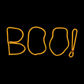 Neon BOO Silhouette Window / Wall Decoration