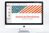 Use this Powerpoint template your American Revolution project. 