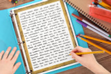 Printable parchment border paper with burnt edges for school reports, social studies. 