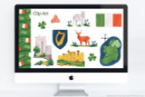 All of this Ireland themed clip art is included in this downloadable PowerPoint template. 