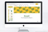 Brazil themed PowerPoint template.