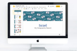 Israel themed PowerPoint template. 
