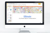 Illinois PowerPoint template theme, everything you need to make your state report fast and easy. 
