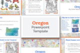 This Oregon powerpoint template theme is the easiest way to do a state report. 
