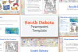 This South Dakota powerpoint template theme is the easiest way to do a state report. 
